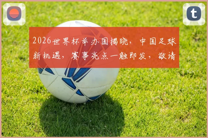 2026世界杯举办国揭晓，中国足球新机遇，赛事亮点一触即发，敬请期待